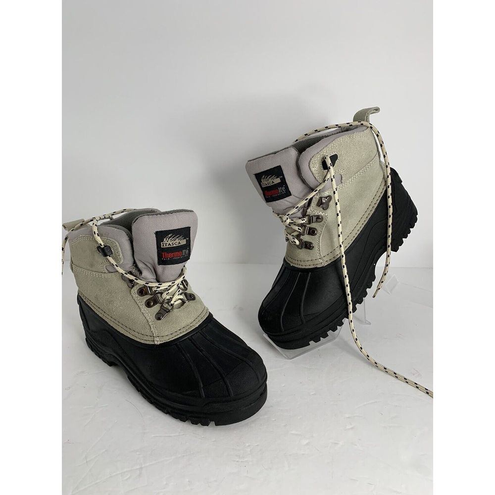 Itasca 3M Thinsulate Womens Size 7 Gray Granite Peak Hiking Winter Snow Boots